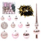 Kerstbal Set met 300 LED 120 pcs Roze Kunststof