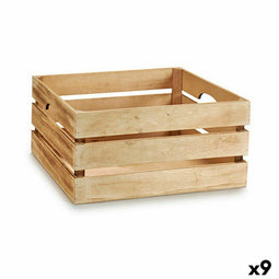 Decoratieve Doos Bruin Hout 40,5 x 20 x 30,5 cm (9 Stuks)