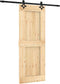 vidaXL - Schuifdeur - met - beslag - 80x210 - cm - massief - grenenhout
