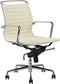 Feel Furniture - Luxe design bureaustoel van 100% rundleer - Lage rugleuning - Creme