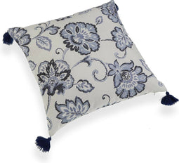 Kussen Versa Blauw Kwastjes Polyester (45 x 45 cm)