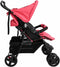 vidaXL - Tweelingkinderwagen - staal - rood