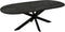 HSM Collection Eettafel Verona Elips 200cm Zwart Mangohout/Ijzer