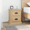 vidaXL - Nachtkastje - 39x39x47,5 - cm - bewerkt - hout - sonoma - eikenkleurig
