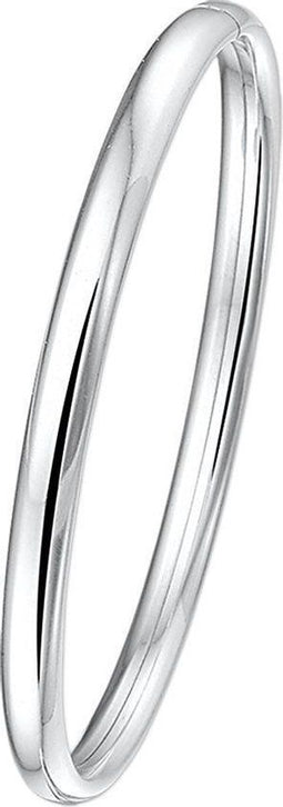 The Jewelry Collection - Bangle Dop Ovale Buis 5 x 60 mm - Zilver