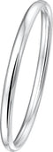 The Jewelry Collection - Bangle Dop Ovale Buis 5 x 60 mm - Zilver
