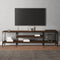 vidaXL - Tv-meubel - 161x35x45 - cm - bewerkt - hout - en - ijzer - bruin - eikenkleur