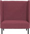 vidaXL - Hoge - Rug - Bank - Bordeauxrood - 109x56x121 - cm - Stof