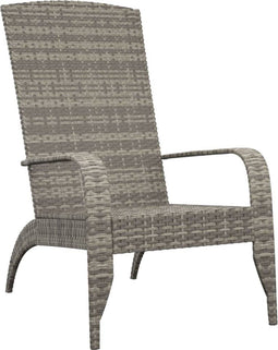 vidaXL - Tuinstoel - Adirondack - poly - rattan - grijs