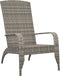 vidaXL - Tuinstoel - Adirondack - poly - rattan - grijs