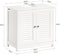 SoBuy FRG237-W - Wastafelonderkast - 2 Deuren 2 Opbergplanken - Wit 60x35x58cm