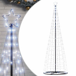 vidaXL - LED-kerstboom - 550 - LEDs - koud - wit - 304 - cm