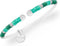 Scmyk BG-266 E - Armband Bangle - Goud plated met turquoise & zilver draad - Zilverkleurig