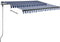 vidaXL - Luifel - vrijstaand - handmatig - uittrekbaar - 600x350 - cm - geel - en - wit