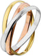 Sparkle14 Ring - Tricolor 3-in-1 - Minimalistisch - Goud
