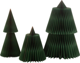 J-Line christmas tree folding - paper - donkergroen/koper - large