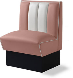Bel Air Dinerbank Single Booth HW-70 Dusty Rose