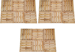 vidaXL - 18 - st - Terrastegels - 50x50 - cm - hout - bruin