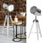 Stoere industriële lamp - 64CM - Draaibaar - Metaal Hout - Zilver/Wit