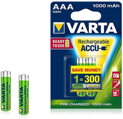 Varta 5703B - Batterij NiMH AAA/LR03 1.2V 1000mAh - Groen (2-blister)