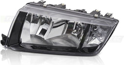 Koplamp links - voor Skoda Fabia 2000-2007 - TYC - zwart