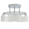 vidaXL Plafondlamp met ellipsvormige glazen kappen 5xE14 200W