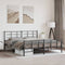 vidaXL - Bedframe - met - voetbord - zonder - matras - metaal - zwart - 180x200 - cm