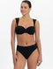 Beachlife Black Swirl - Dames Bikinitopje - Voorgevormde cups Beugel Afneembare Schouderbanden - Zwart