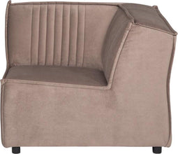 MUST Living Sofa element Rally corner,76x90x90 cm, velvet taupe