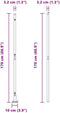 vidaXL - Hekpalen - met - Basisplaten - - - 13 - stuks - Ø32mm - 88,5cm - Gegalvaniseerd - Staal