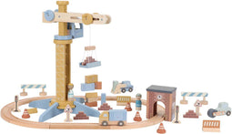 Little Dutch LD2542 - Hijskraan set - Houten bouwset - Geel