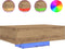 vidaXL - Salontafel - met - LED - verlichting - Artisan - Eiken - 85x55x31 - cm