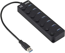 Nilox NXHUB-06 - USB Hub - 7x USB 3.2 Gen 1 - Zwart