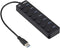 Nilox NXHUB-06 - USB Hub - 7x USB 3.2 Gen 1 - Zwart