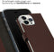 Selencia iPhone 14 Pro Max - Echt Lederen Bookcase - 3 Pashouders - Bruin