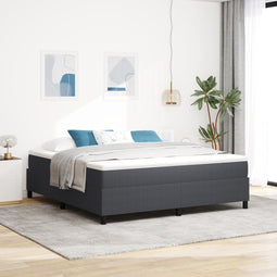vidaXL - Boxspring - Bed - Donkergrijs - Super - King - Corduroy - Stof
