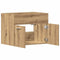vidaXL - Wastafelkast - 60x38,5x46 - cm - bewerkt - hout - artisanaal - eikenkleur