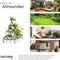 tectake® Plantentrap - Plantenmeubel - 3 treden - Hoekmodel - Metaal - Zwart - 60x60x60cm