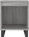 vidaXL - Nachtkastje - 40x35x50 - cm - bewerkt - hout - grijs - sonoma - eikenkleurig