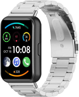 imoshion Bandje met Horlogeband inkorter - Geschikt voor Huawei Watch Fit 2 - imoshion Stalen band zonder installatiehulp - Zilver
