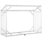 vidaXL - Haardhoutrek - met - regenhoes - 151x60,5x110,5 - cm - staal