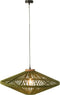 J-Line hanglamp Ovni - ijzer/jute - groen - medium