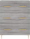 vidaXL - Dressoir - 69,5x34x90 - cm - bewerkt - hout - grijs - sonoma - eikenkleurig