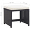 Tuinkrukken 2 st met kussens poly rattan zwart