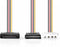Nedis Interne Voedingskabel - SATA 15-Pins Male - Molex Female / SATA 15-Pins Female - Verguld - 0.20 m - Rond - PVC - Multicolour - Doos