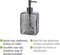 WENKO Zeepdispenser Pure Soap Glas grijs 550ml - Zeeppompje