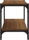 vidaXL - Tv-meubel - 80x33x41 - cm - bewerkt - hout - en - staal - bruin - eikenkleur