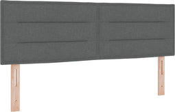 vidaXL - Hoofdbord - met - Lijnen - in - Donkergrijs - - - 140 - cm - Stof