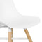 Alterego Gladys - Witte Designer Stoel - Natuurlijke Houten Poten - 55x48x81cm