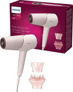 Philips 5000 BHD530/00 - Föhn met ThermoShield-technologie en diffuser - Roze